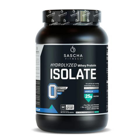 Sascha Fitness Hydrolyzed Whey Protein Isolate 2.11 Lbs Vanilla Nuevo