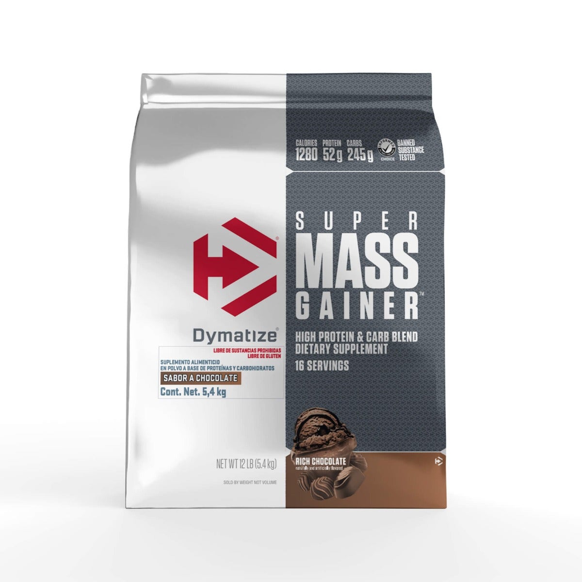 DYM SUPER MASS GAINER 12 LBS CHOCOLATE *OFERTA*