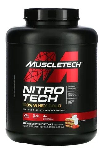 Muscletech – Mt Nitro Tech Whey Protein 4 lb Strawberry *Oferta* (An