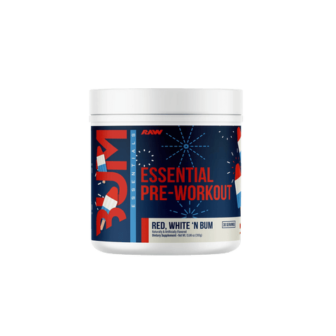 RAW Raw Cbum Essential Pre-workout 30 Servicios Red White And Bum Nuevo