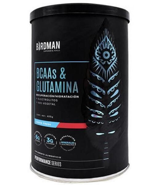 Birdman – BCAA Y Glutamina 405 g Fresa – Aminoácidos – Recup