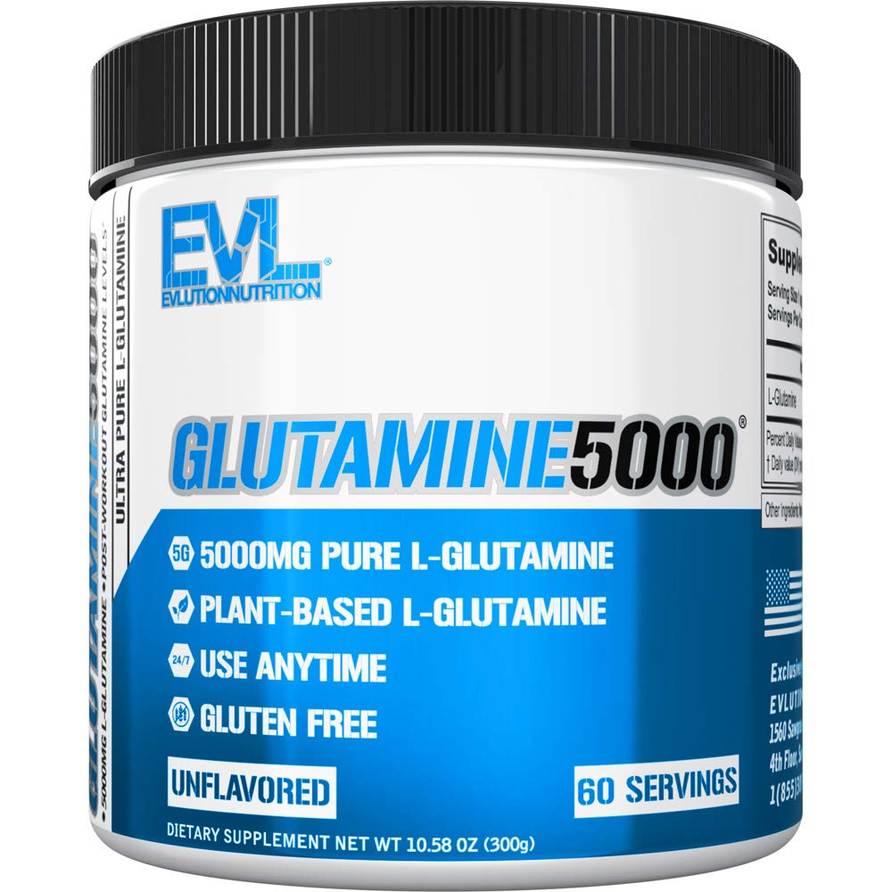 Evl Nutrition – Evl Glutamine 5000 60 Porciones – Suplementos – Sabor Evl N