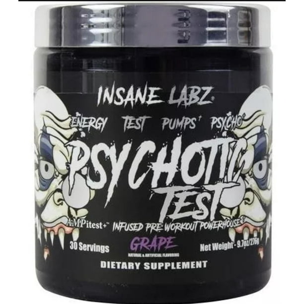 Insane Labz – Ins Psychotic Test 30 Porciones Grape – Suplementos – Sabor I