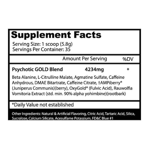 INS PSYCHOTIC GOLD (35 SERV) GUMMY CANDY