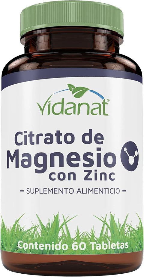 Vidanat Citrato De Magnesio Con Zinc 60 Tabletas