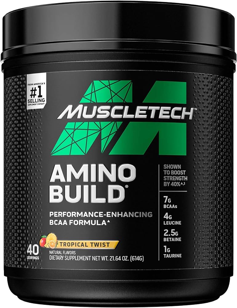 Muscletech – Mt Amino Build 40 Porciones Tropical Twist – Aminoácidos – Rec