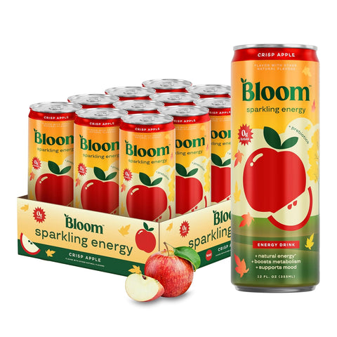 Bloom Sparkling Energy 12 Oz 12pk Crisp Apple Nuevo Sabor