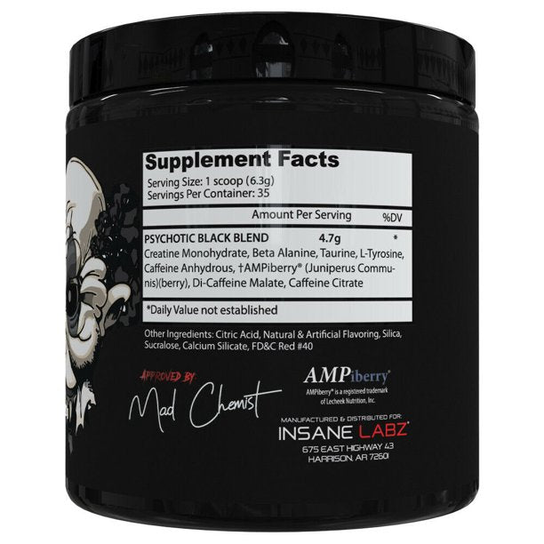 INS PSYCHOTIC *BLACK* 35 SERV FRUIT PUNCH