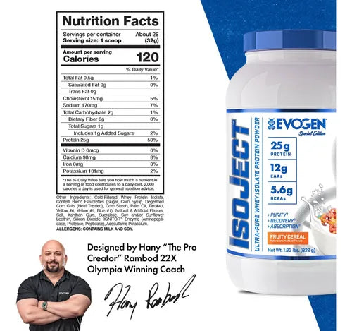 Evogen Nutrition – Isoject 1.83 lb Fruity Cereal
