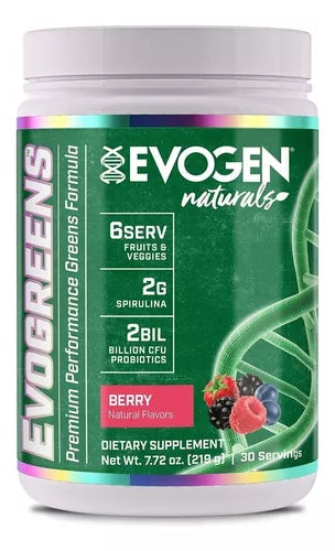 Evogen Nutrition – Evo Evogreens 30 Porciones Berry – Suplementos – Sabor F