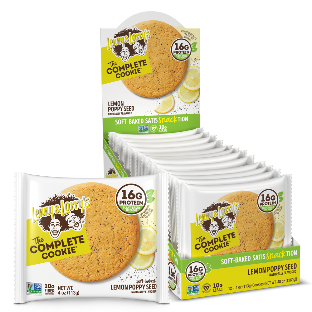 Lenny & Larrys – l&l Complete Cookie 12 Cookies Lemon Poppyseed *Ofert