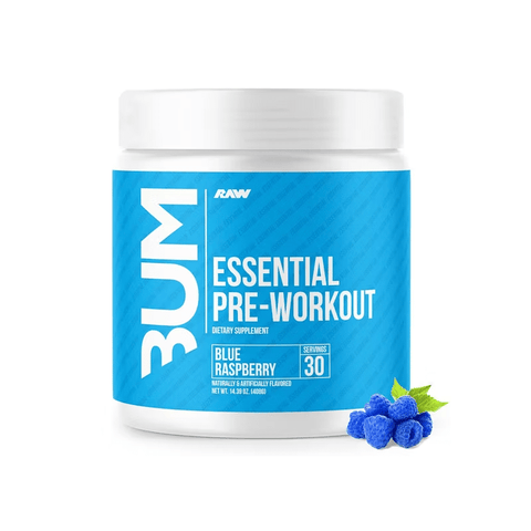 RAW Raw Cbum Essential Pre-workout 20 Servicios Blue Raspberry Nuevo