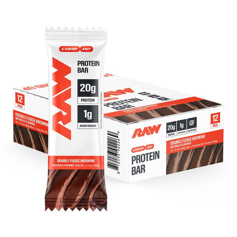 RAW Raw Protein Bar 12 Pack Double Fudge Brownie Nuevo