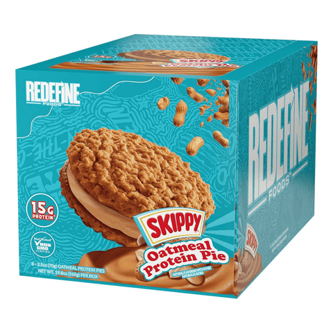 Redefine Oatmeal Protein Pie 8 Ct Box Skippy Peanut Butter