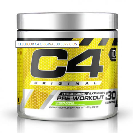 Cellucor – Cel C4 Original 30 Porciones Green Apple – Suplementos – Sabor C