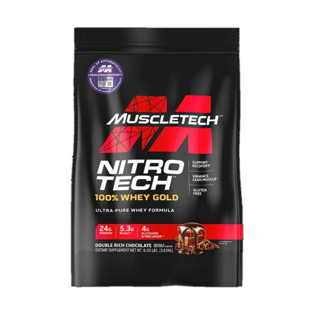 Muscletech – Nitro-Tech Whey Gold 8 lb Double Rich Chocolate