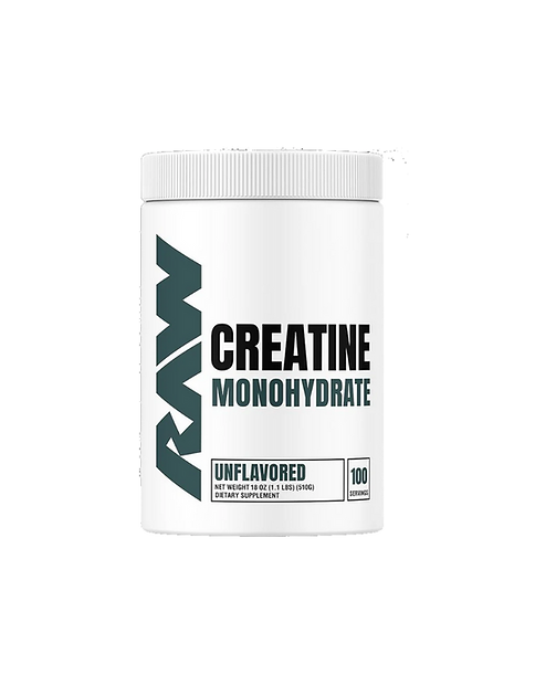Raw – Creatine Monohydrate Unflavored 100 Porciones – Creatina – Rendim