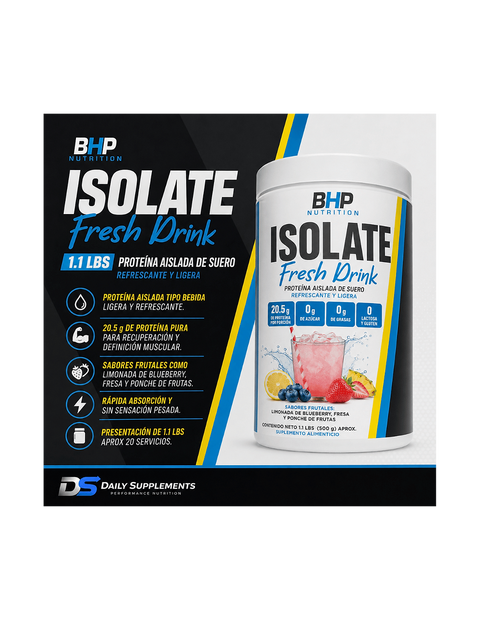 BHP Bhp Isolate Fresh Drink 1.1 Lbs Ponche De Frutas