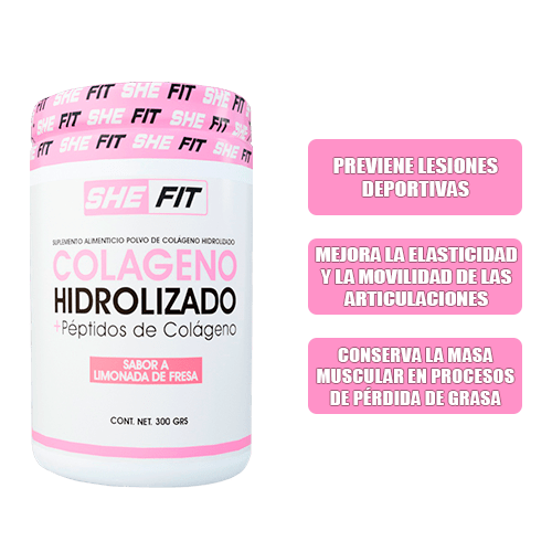 Bhp – She Fit Limonada De Fresa Colageno Hidrolizado+ Peptidos De
