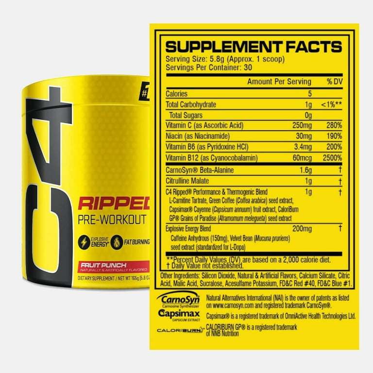 Cellucor – C4 Ripped 30 Porciones Fruit Punch