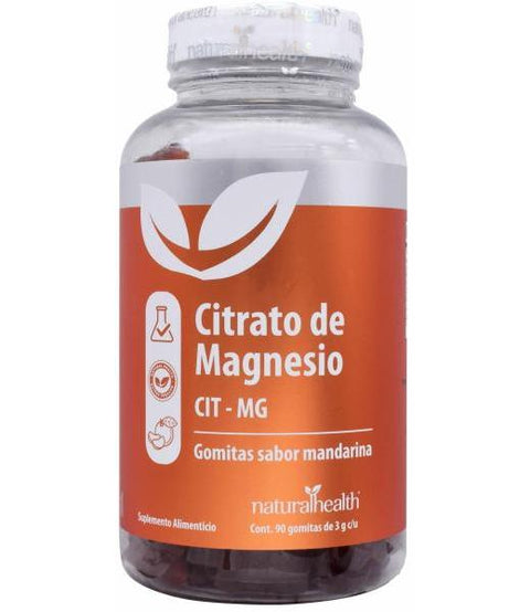 Natural Citrato De Magnesio 90 Gomitas Sabor Mandarina