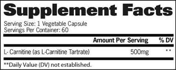 GA L-CARNITINE 500MG 60 CAPS