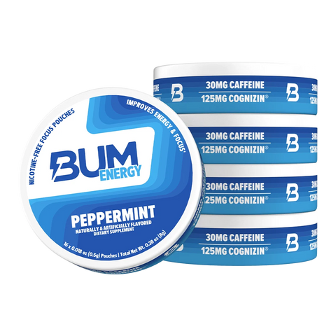 RAW Raw Bum Energy Pouches Peppermint 5 Pucks Nuevo