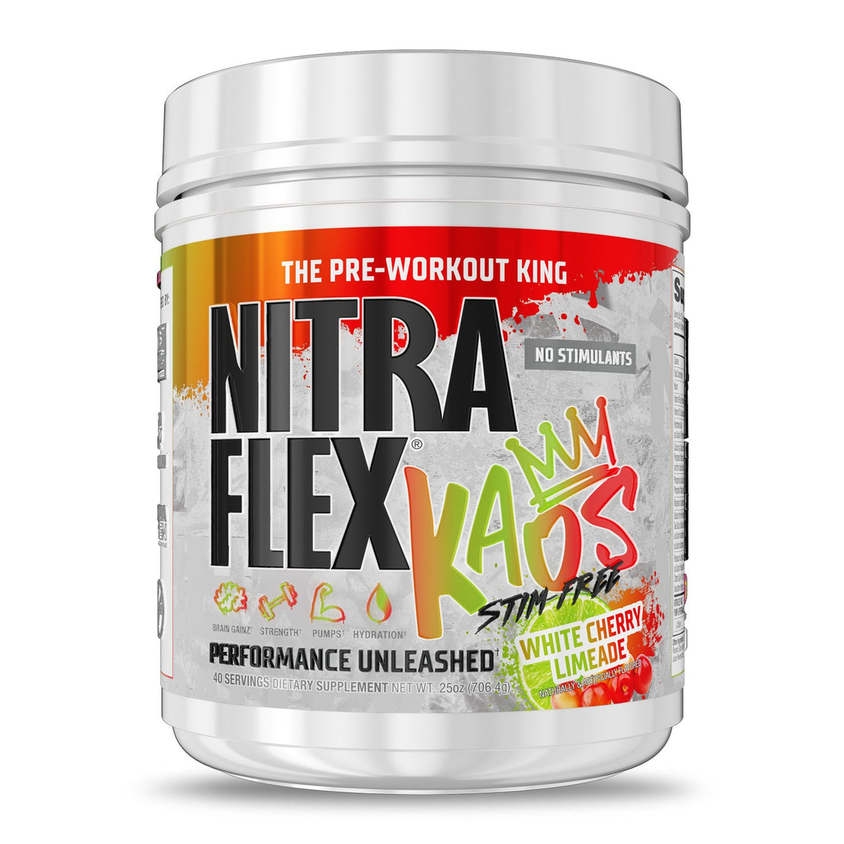 Gat Sport – Ga Nitraflex Kaos Stim Free 40 Porciones White Cherry Lime – Su