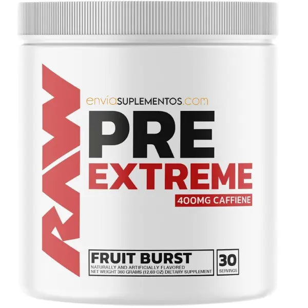 Raw – Pre Extreme 30 Porciones Fruit Burst – Pre-Entreno – Energía Y En