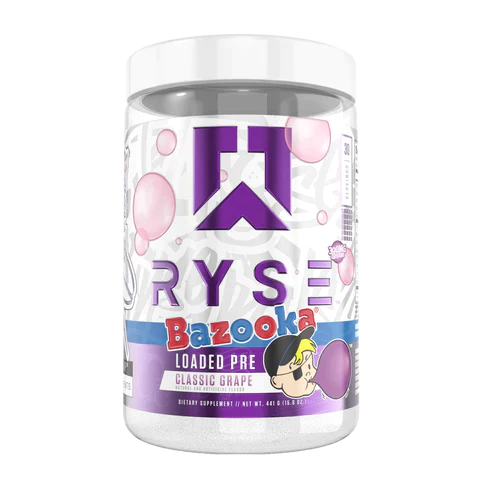 Ryse – Loaded Pre 30 Porciones Bazooka Grape – Pre-Entreno – Energía Y