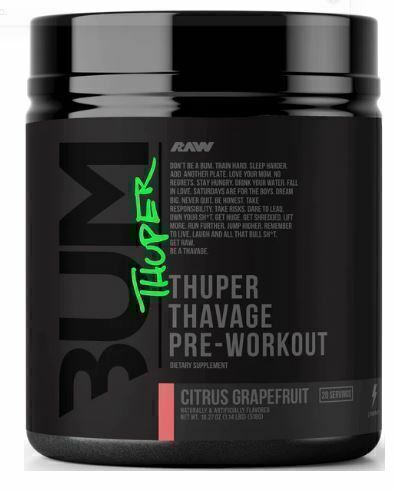 RAW Raw Thuper Thavage Pre-workout 20 Servicios 6 Peat