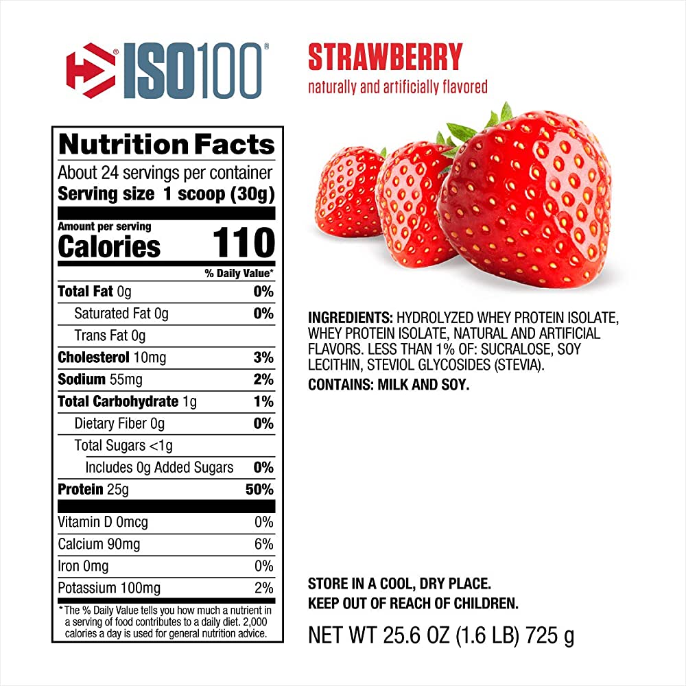 Dymatize Nutrition Iso 100 5 Lbs Strawberry