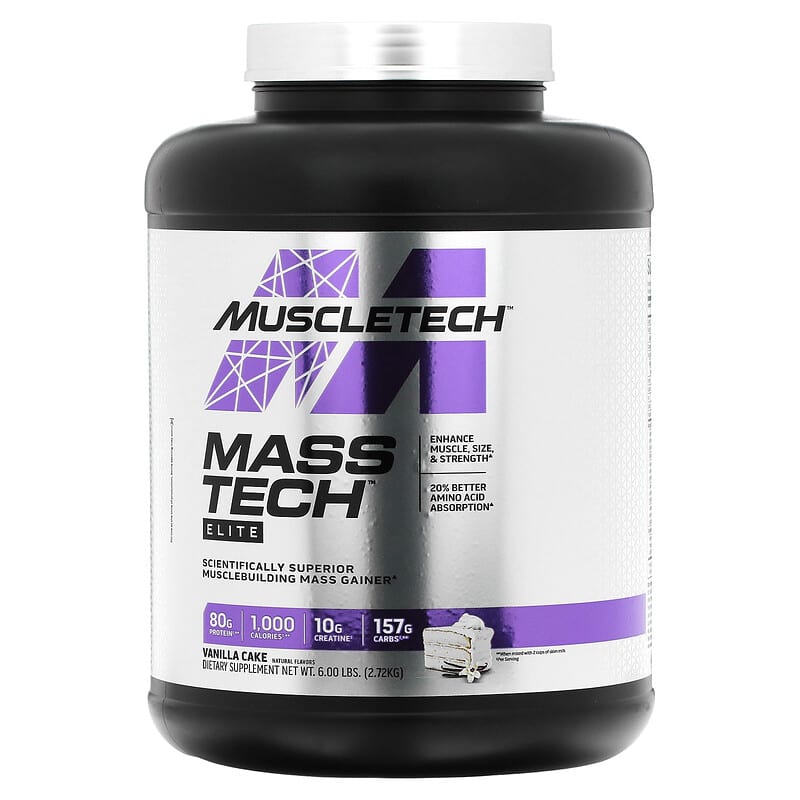 Muscletech Mass Tech Elite 6 Lbs Vainilla Cake