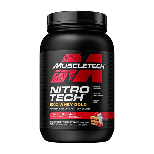 Muscletech – Mt Nitro-Tech Whey Gold 2 lb Strawberry "Oferta" – Prote