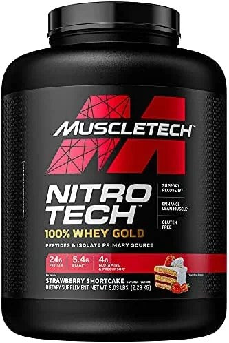 Muscletech Nitro-Tech Whey Gold 5.03 Lbs Strawberry Shortcake