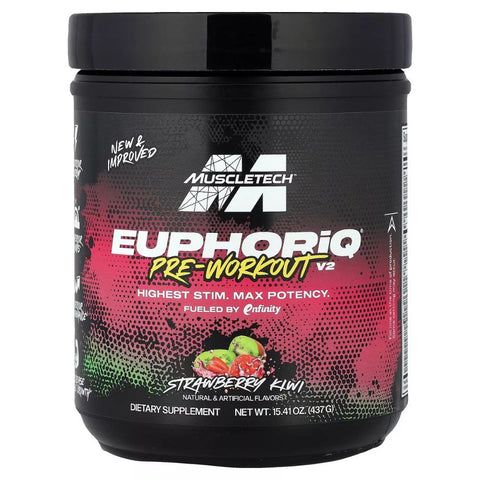 MUSCLETECH Muscletech Euphoriq Preworkout 20 Servicios Strawberry Kiwi Nuevo Sabor