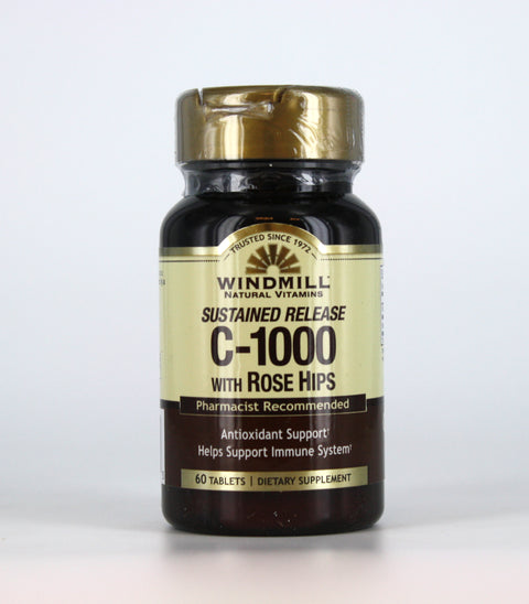 Windmill Health Products Whp C-1000 Mg With Rose Hips Sustained Release 60 Tabletas