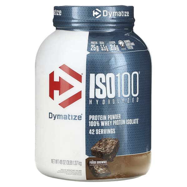 Dymatize Nutrition – Dym ISO 100 3 lb Chocolate Fudge Brownie *Oferta