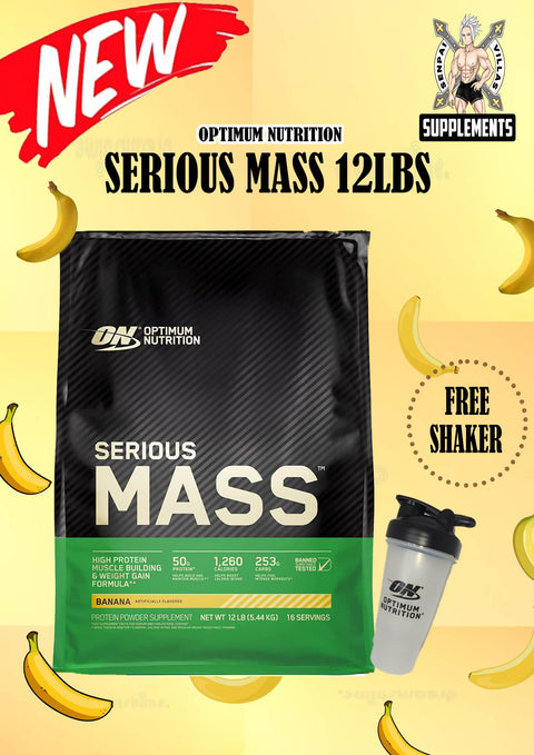 Optimum Nutrition Serious Mass 12 Lbs Banana