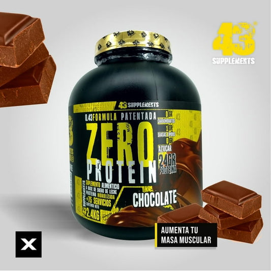 43 Suplements – 43 Zero Protein Chocolate 5.29 lb – Proteínas – Alta