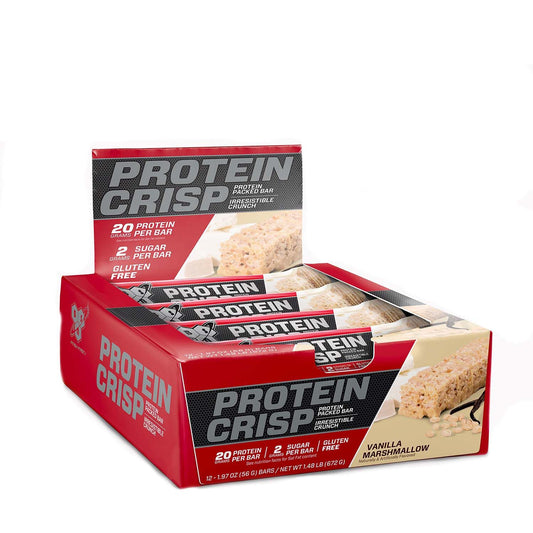 Bsn – Protein Crips 12 Bars Vanilla Marshmallow *Oferta* – Proteín