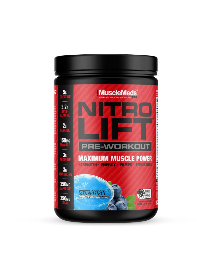 Musclemeds Nitro Lift Preworkout 40 Ser Blue Slush