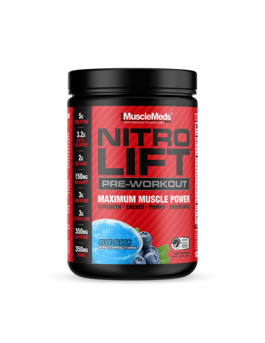 Musclemeds Nitro Lift Preworkout 40 Ser Blue Slush