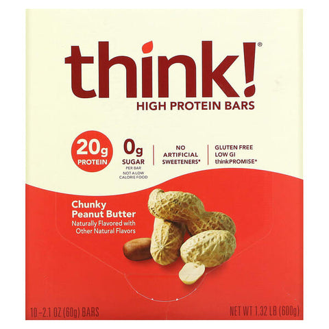Think! High Protein 10 Bars Chunky Peanut Butter