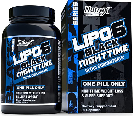 Nutrex Lipo 6 Black Uc Nighttime 30 Ct