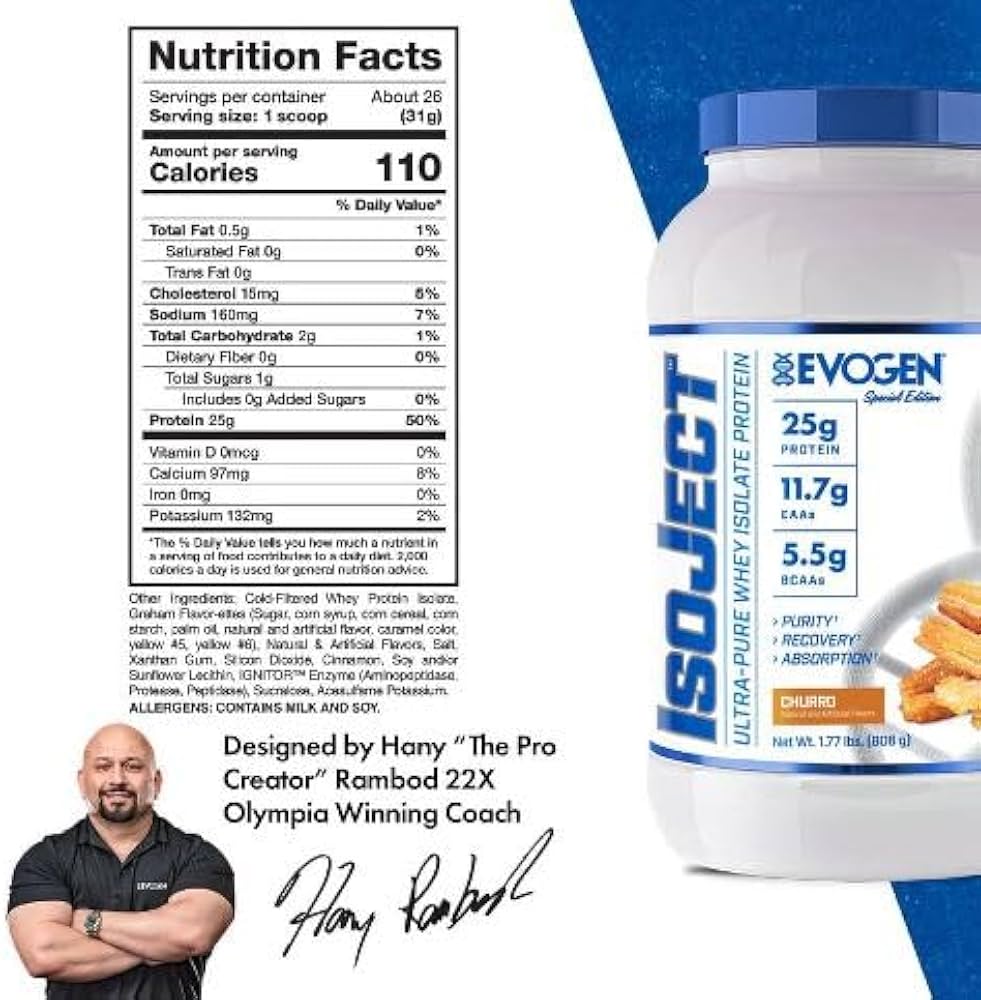 Evogen Nutrition Isoject 1.77 Lbs Churro