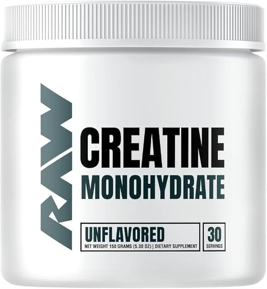 Raw Creatine Monohydrate Unflavored 30 Serv