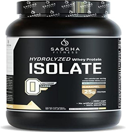 Sascha Fitness Hydrolyzed Whey Protein Isolate 2.11 Lbs Caramel Nuevo