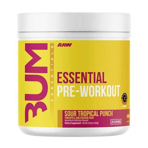 RAW Raw Cbum Essential Pre-workout 30 Servicios Sour Tropical Punch Nuevo