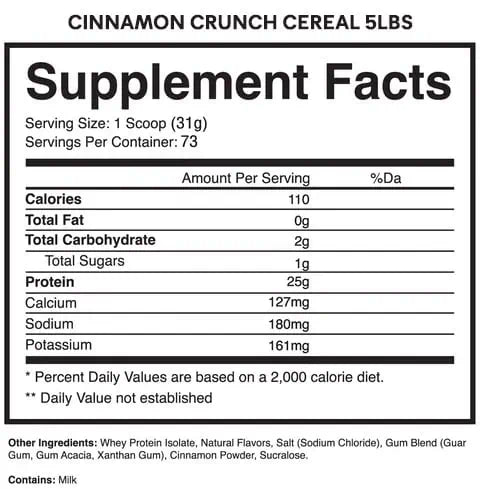 Raw Cbum Itholate 5 Lbs Cinnamon Crunch Cereal